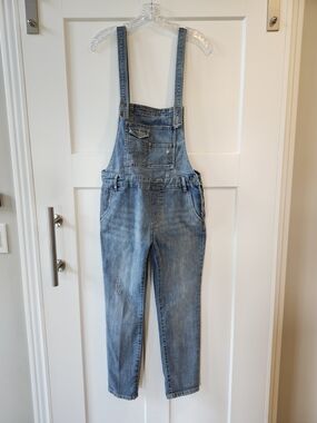Free People Light Blue Denim Overalls